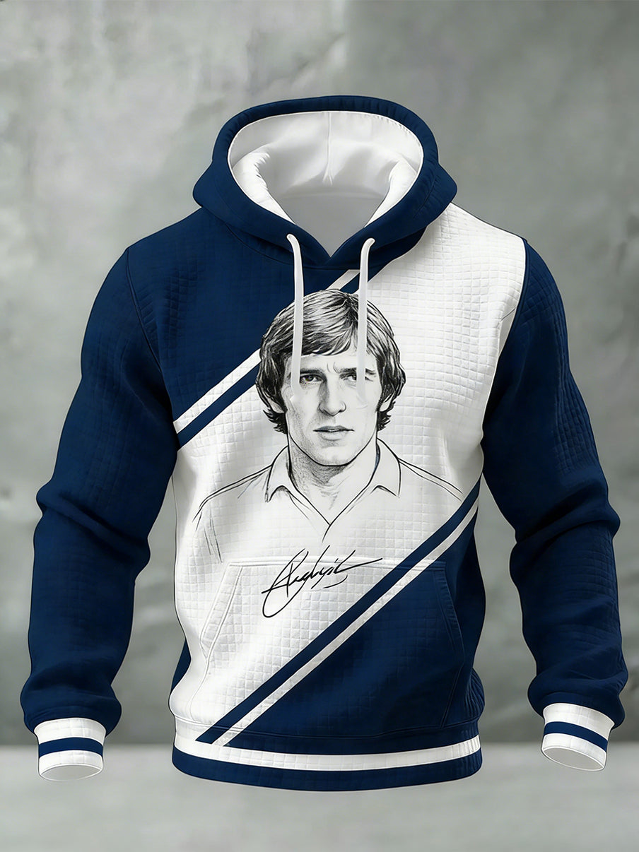 Men's Retro George Best Graphic Casual Sweatshirt
