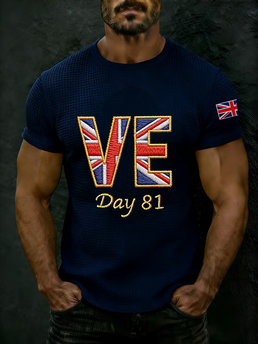 Men's Victory In Europe Day Waffle Short Sleeve