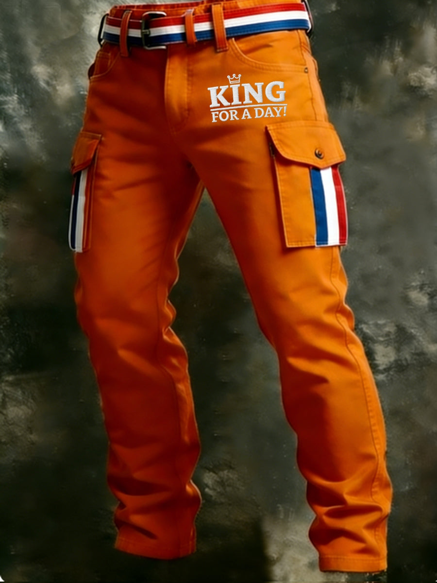 Heren Koninginnedag Casual Werkbroeken