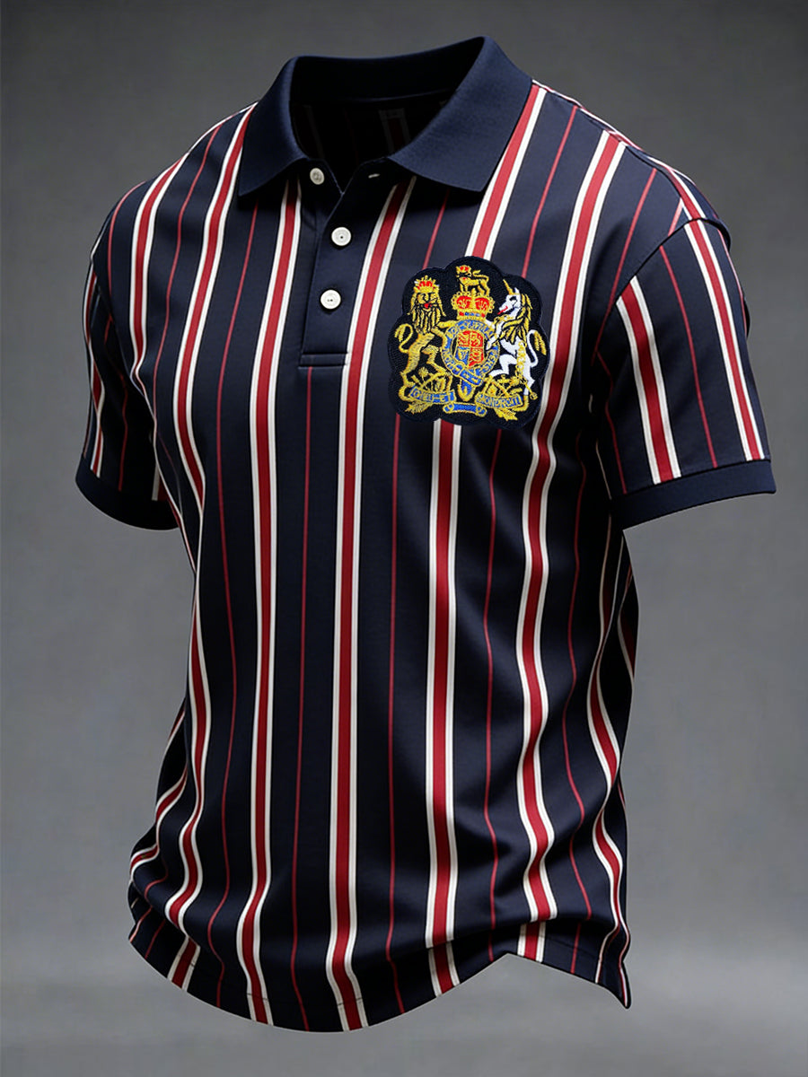 Men's Casual Striped Print Shirt