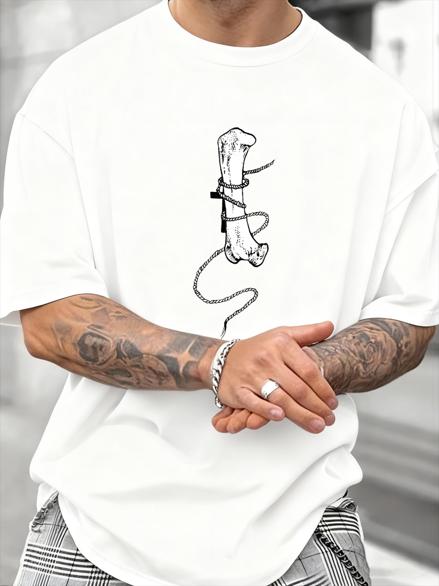 Men's imitation cotton short-sleeved T-shirt