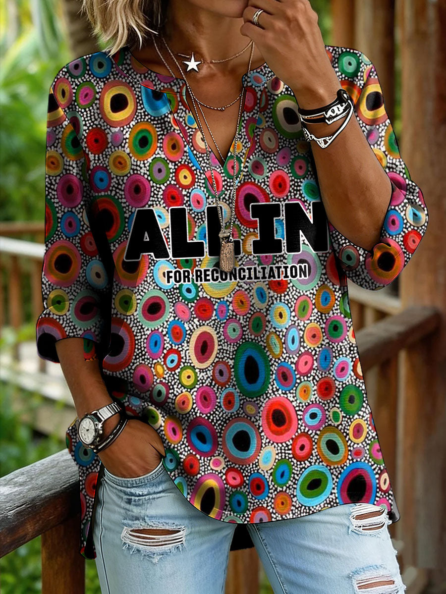 Women's AU Aboriginal Art Printed Tops