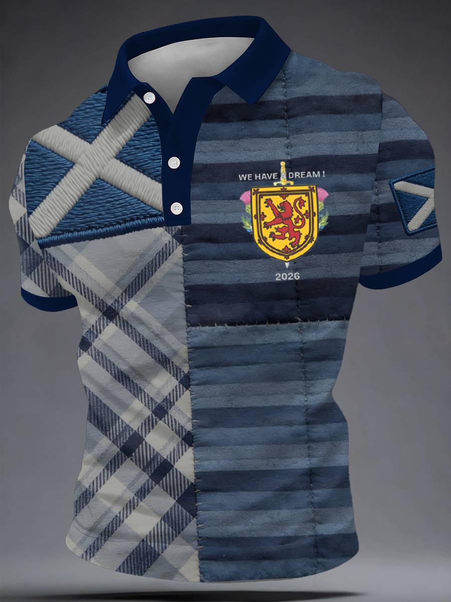 Men's UK Football Lover Scotland Printed polo shirt
