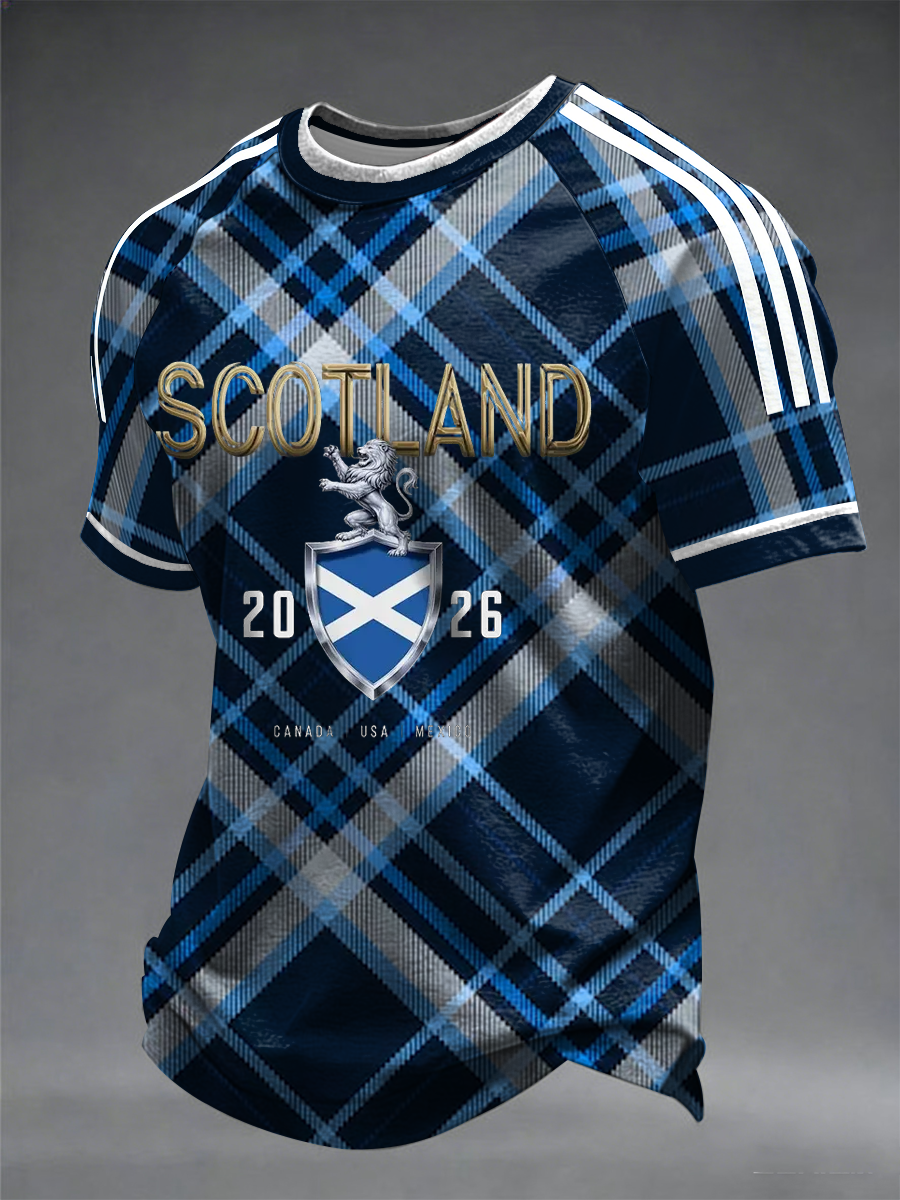 Men's UK Football Lover Scotland Printed short sleeve t-shirt