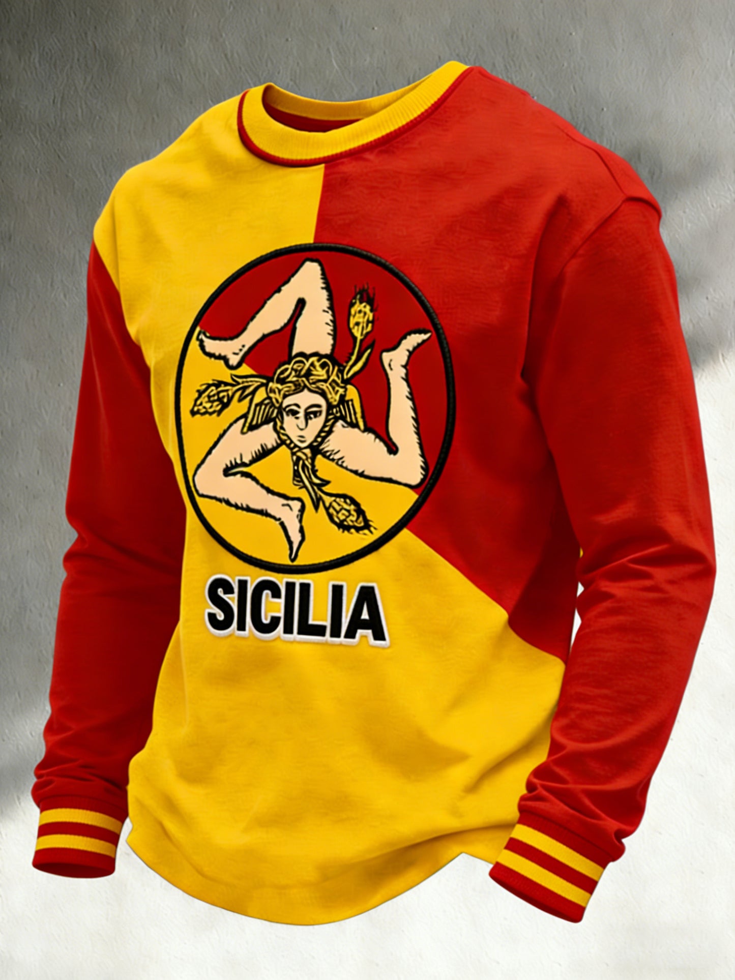 T-Shirt Italiano Stampa Arte a Tema Siciliano Uomo