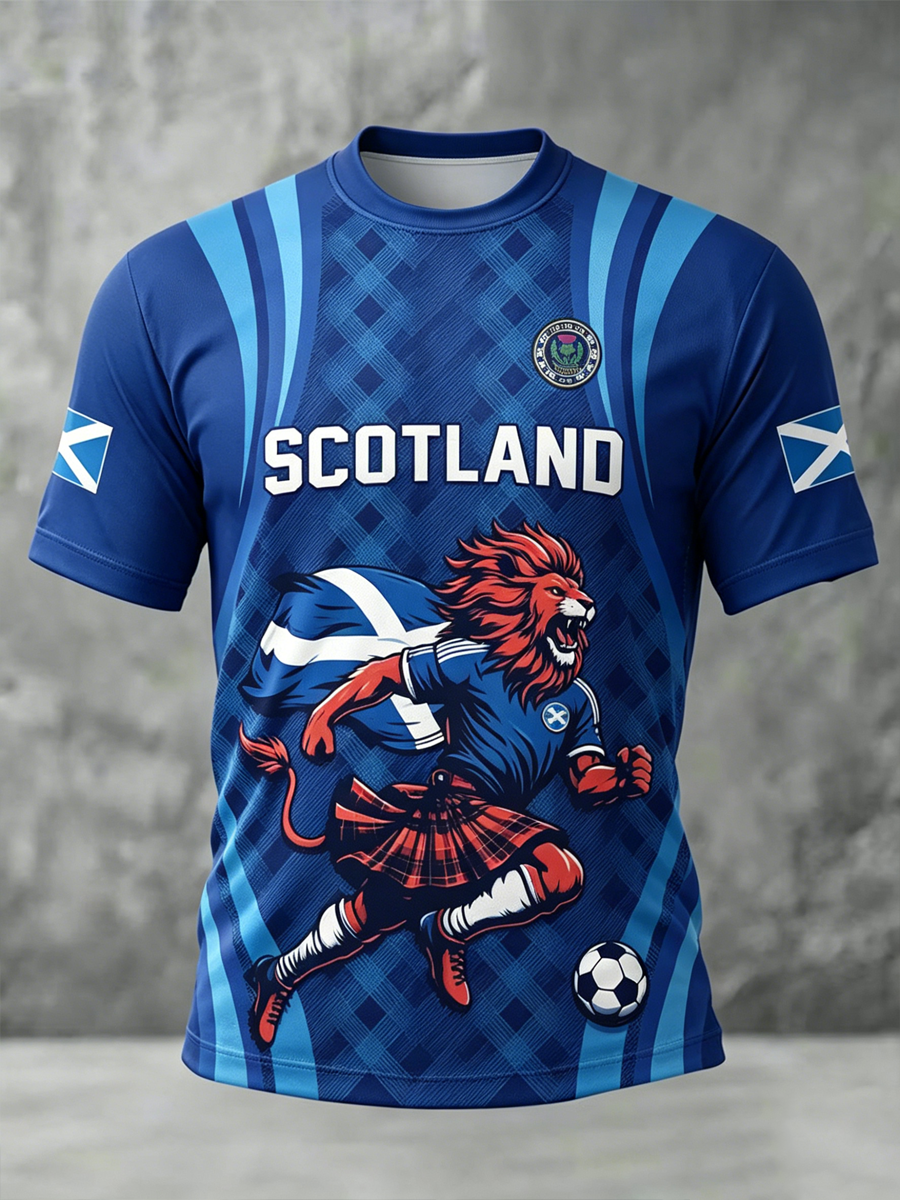 Men's UK Football Lover Scotland Printed short sleeves t-shirt