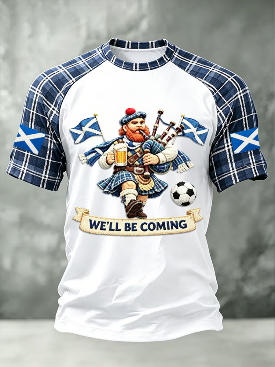Men's UK Football Lover Scotland Printed short sleeve t-shirt