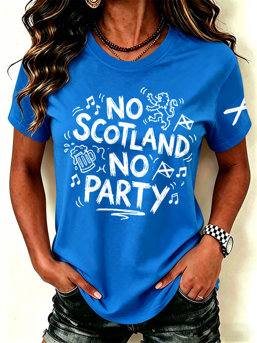 Women's UK Football Lover Scotland Printed short-sleeved T-shirt