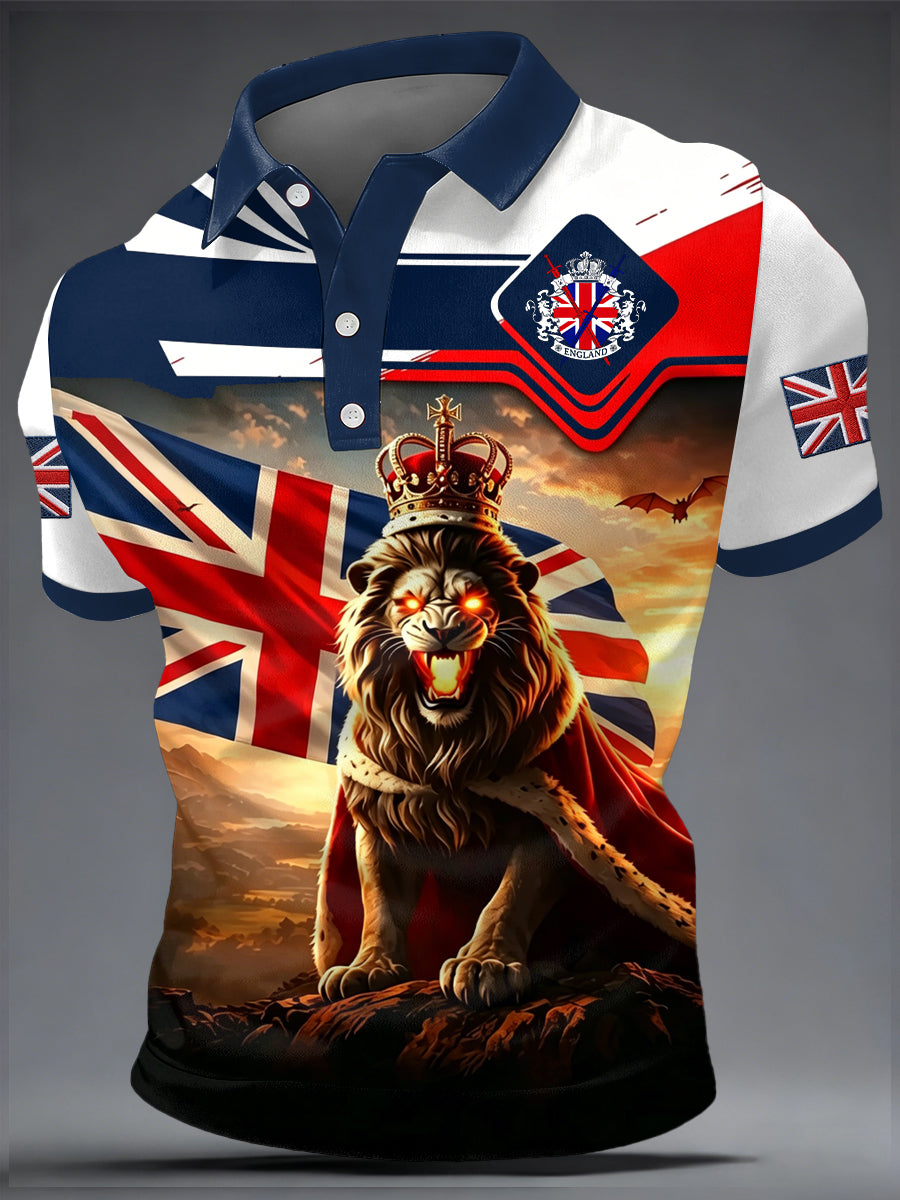 Men's British Style Printed Shirt