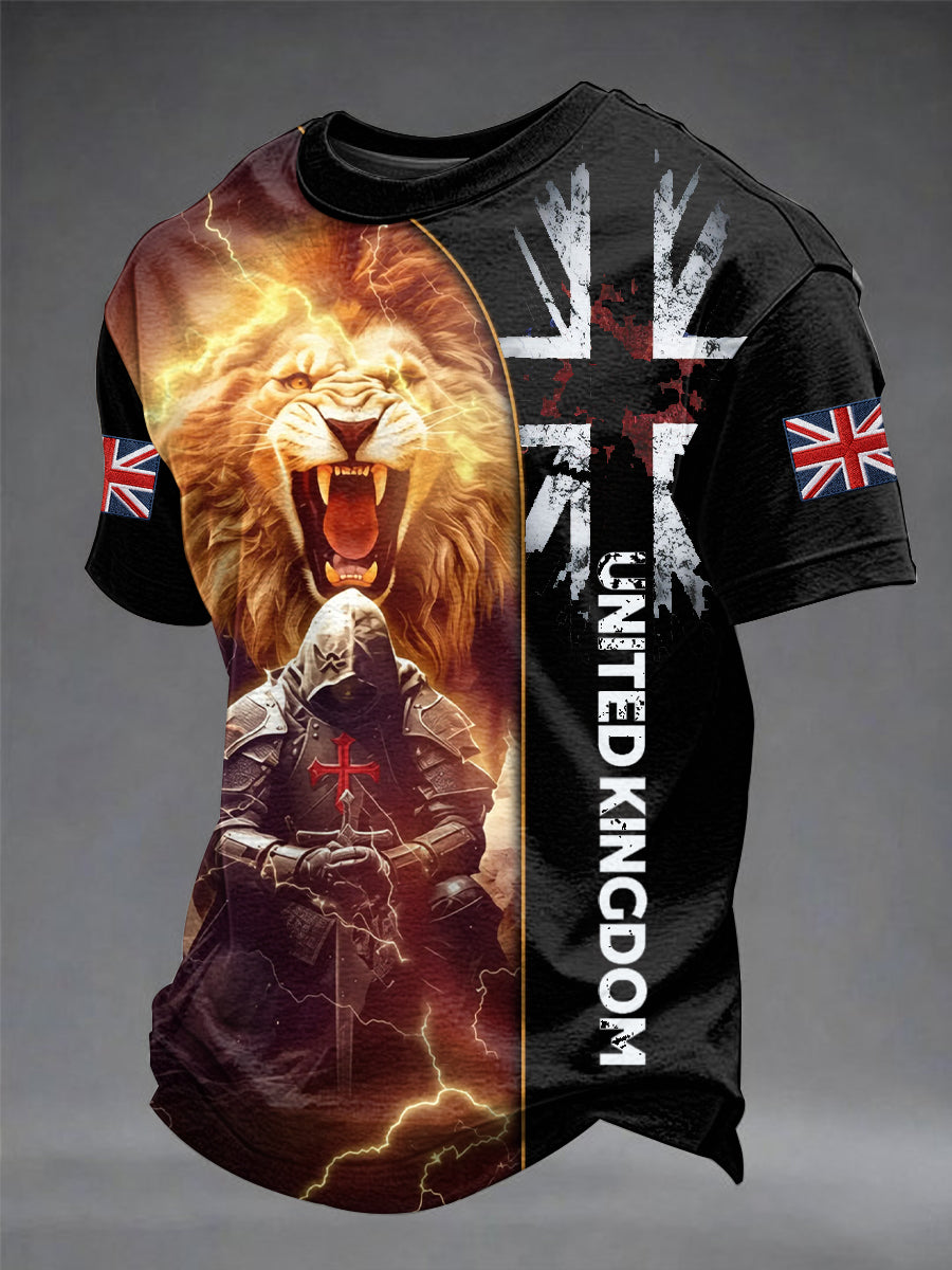 Men's British Style Printed T-shirt