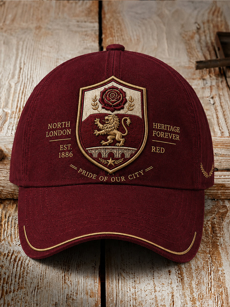 Retro Football-Themed Printed Hat