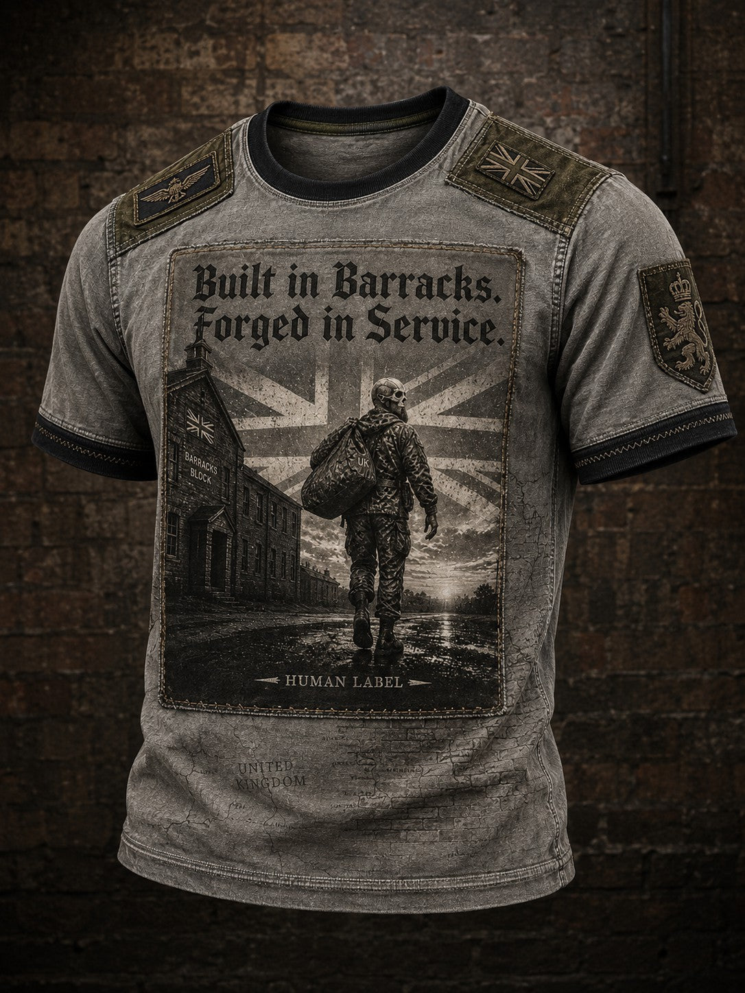 Men's Built In Barracks Forget In Service Printed T-shirt