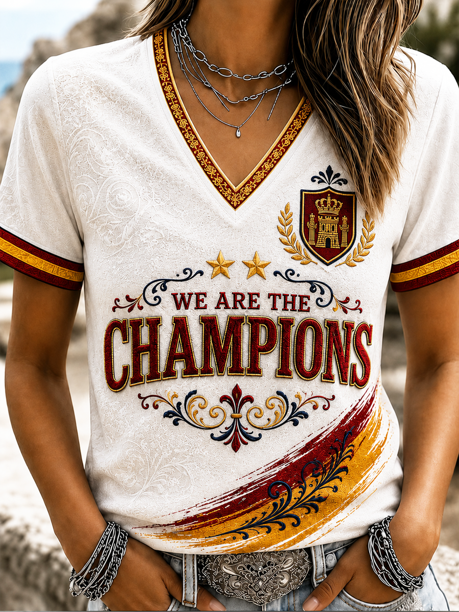Women's Spain We Are the Champions short-sleeved T-shirt