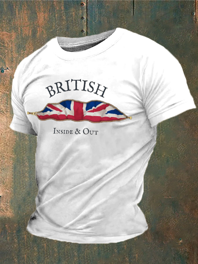 Men’s British Inside&Out Printed T-shirt White / S