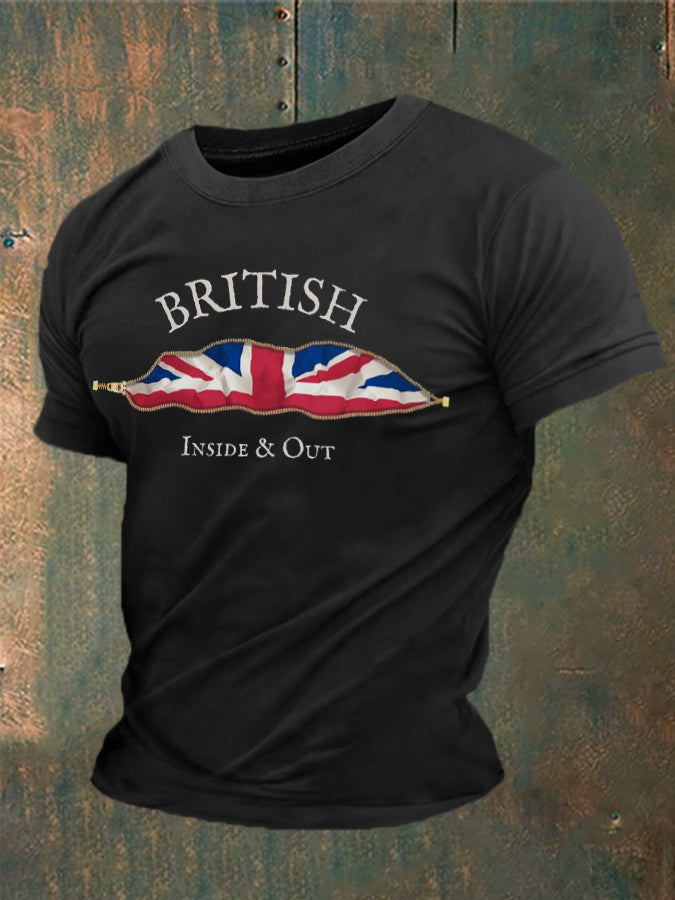 Men’s British Inside&Out Printed T-shirt Black / S