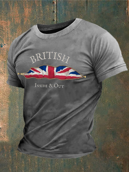 Men’s British Inside&Out Printed T-shirt Light Gray / S
