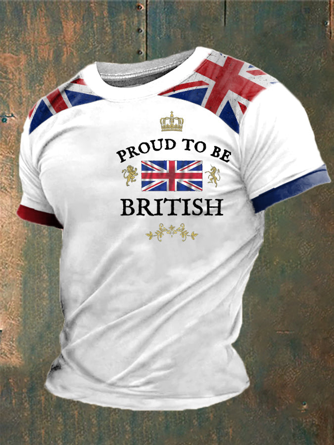 Men’s Proud To Be British Printed T-shirt White / S