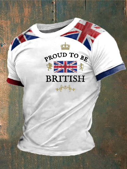 Men’s Proud To Be British Printed T-shirt White / S