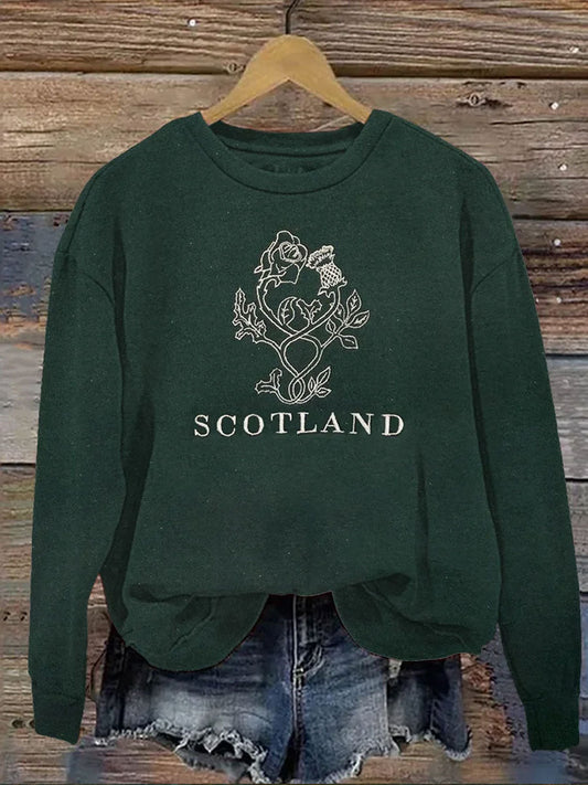 Women’s England Scotland Printed Sweatshirt Dark Green / S