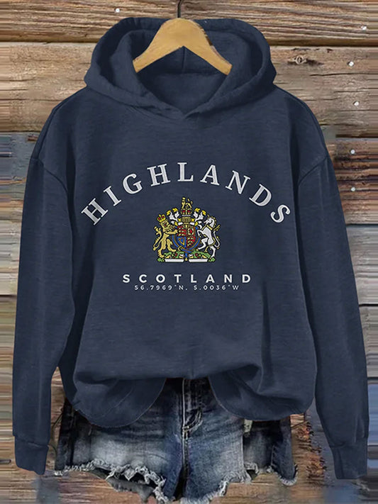Women’s England Scotland Thistle Printed Sweatshirt Navy Blue / S
