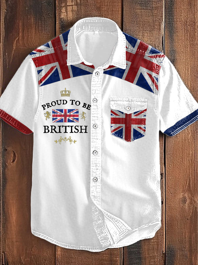 Men’s Proud To Be British Printed Shirt White / S