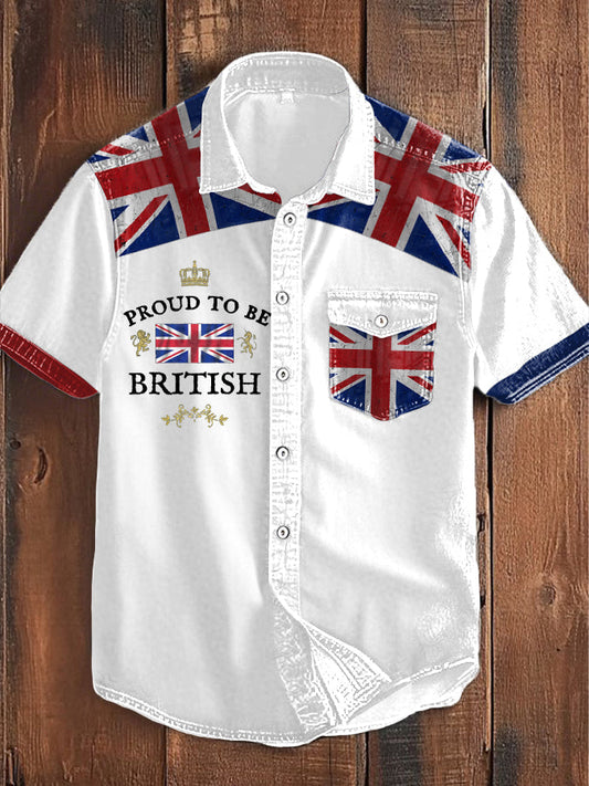 Men’s Proud To Be British Printed Shirt White / S