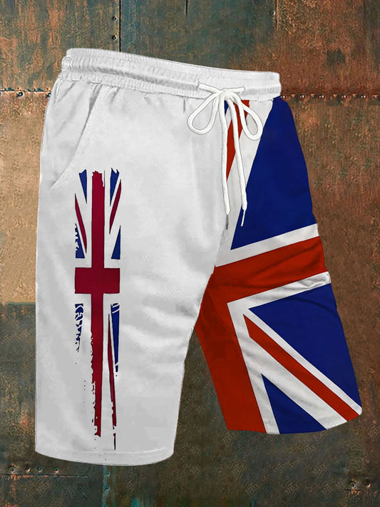 Men’s Union Jack Casual Pants White / S