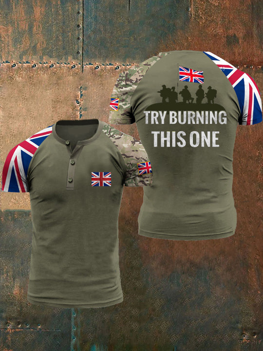 Men’s Try To Burn This T-Shirt Army Green / S
