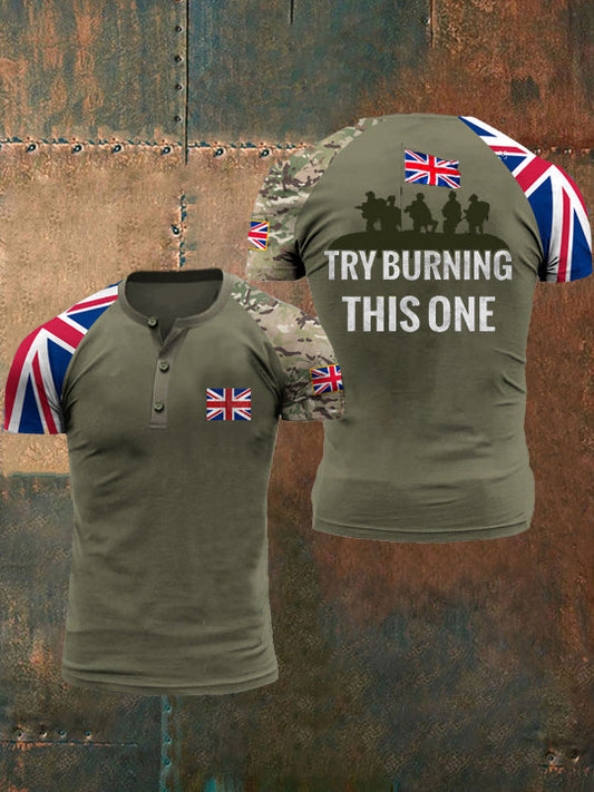 Men’s Try To Burn This T-Shirt Army Green / S