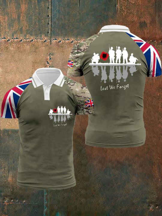 Men’s Three Buttons Shoulder Sleeve T-Shirt Army Green / S