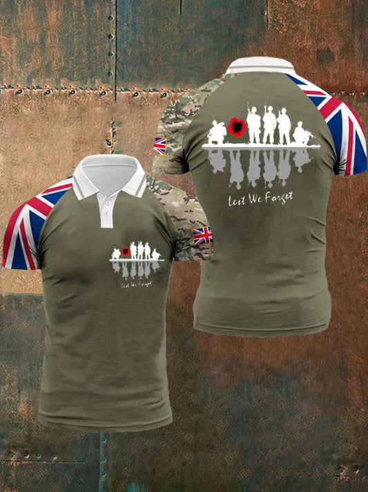 Men’s Three Buttons Shoulder Sleeve T-Shirt Army Green / S