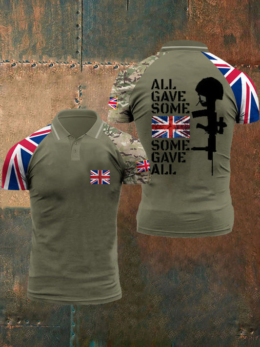 Men’s Three Buttons Shoulder Sleeve T-Shirt Army Green / S