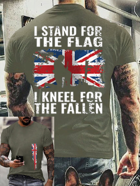 Men’s Kneel For The Fallen T Shirt Army Green / S
