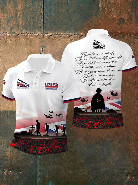 Men’s UK Flaf Honour Our Armed Forces Short Sleeves Tee White / S