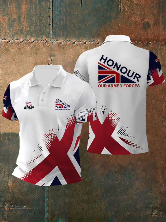 Men’s UK Flaf Honour Our Armed Forces Short Sleeves Tee White / S