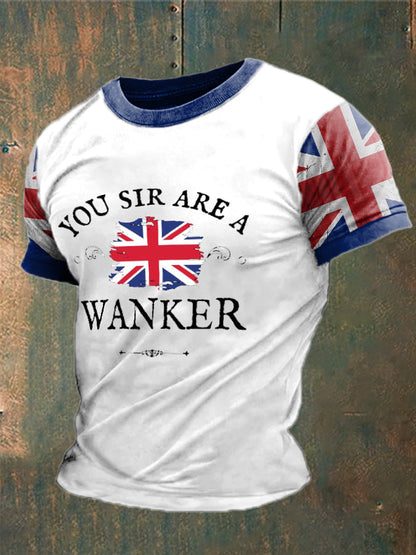 Men’s Funny Wanker W-Anker Printed T-shirt White / S