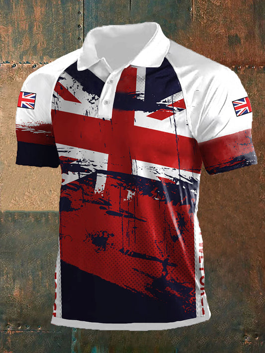 Men’s UK Flag Printed Casual Tee White / S