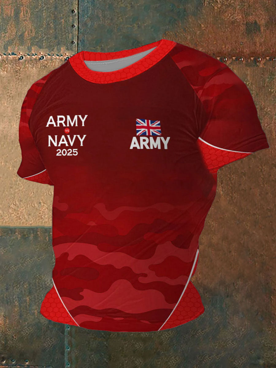 Men’s Honour Our Armed Forces Printed Casual T-Shirt Red / S