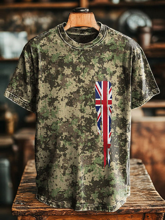 Men's Flag Print Top
