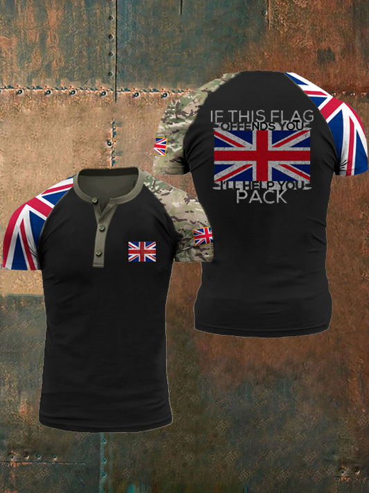 Men's Flag Print Top