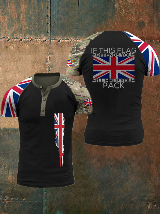 Men's Flag Print Top