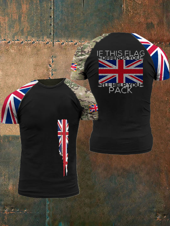 Men's Flag Print Top