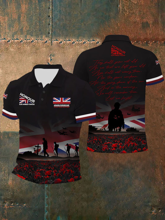 Men's UK Flag Honour Our Armed Forces Short Sleeves Tee