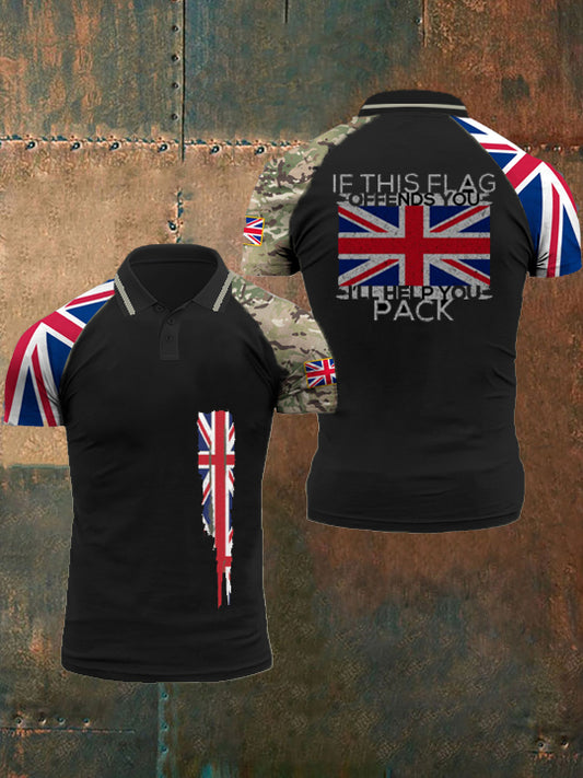 Men's Flag Print Top