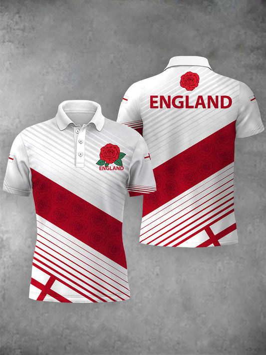 Women's England Flag 'English Rose' Short Sleeve Tee