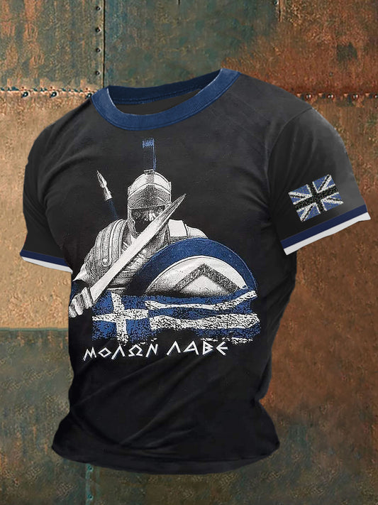 The Crusader Printed Vintage Fashion Loose Short Sleeve T-Shirt