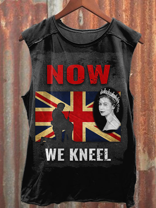 Men's Casual Union Jack Printed Tank Top