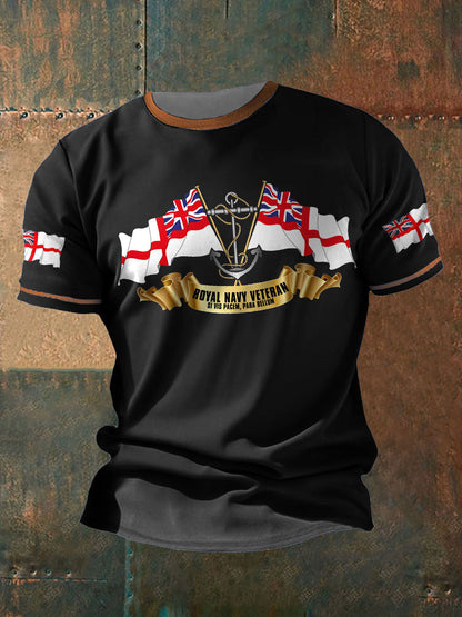 Men's Royal Navy Veteran Printed T-shirt