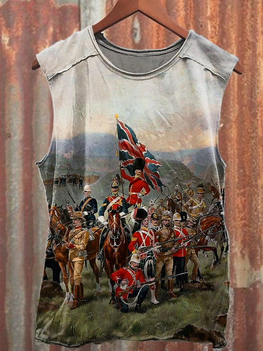 Men's Casual Defenders Of The Empire Printed Tank Top