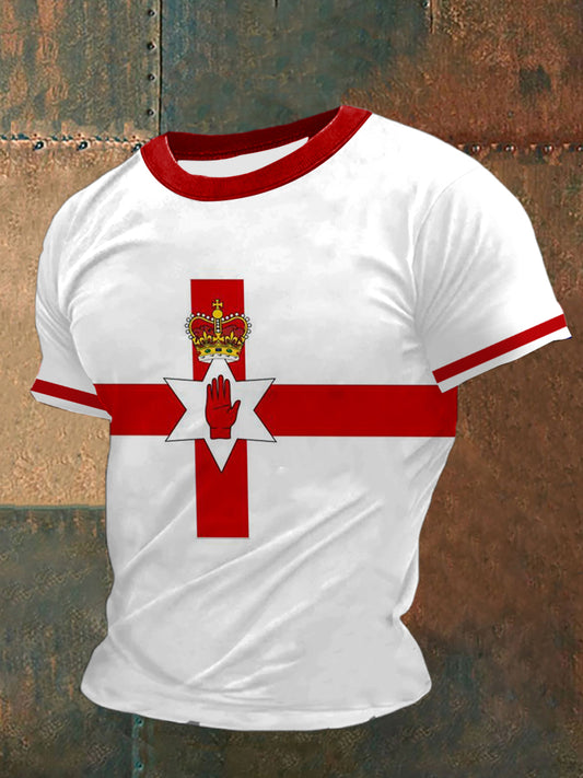 Northern Ireland Printed Vintage Fashion Loose Short Sleeve T-Shirt